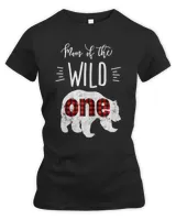 Womens Mom of the Wild One Shirt Bear Lumberjack 1st Birthday Tee