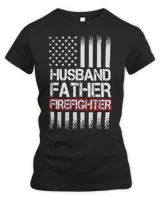 Husband Family Wife Father Firefighter Vintage American Flag 250 Couple
