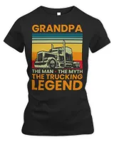 Truck Lover Trucker Big Rig Trucker Grandpa The Man The Myth The Trucking Legend 62 Trucks