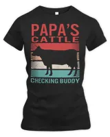 Cow Papas cattle checking buddy Custom Papa tshirt Kids farm baby farm boy Cowboy Salty Heifer