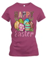 Happy Easter Cute Leopard Floral Easter Egg Hunt Boys Girls