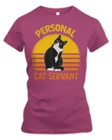 Personal Cat Servant Vintage Retro Funny Cat Lover 122 Cat