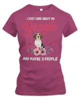 I Just Care About My Beagle Floral Lover 111 Beagle Dog