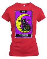 Crescent Moon And Cat Tarot Card Graphic The Moon