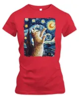 Cat Starry Night Cat Van Gogh Cat Art Lover