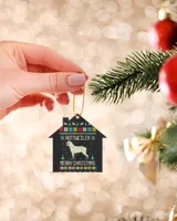 Rottweiler Merry Christmas Ornament - Holiday Home