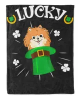 Pomeranian Lover St Patricks Hat Green Shamrock Leaf T-Shirt