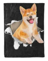 Akita Torn Dog Inside Hole Dog Mid Torn, Funny dog T-Shirt 1