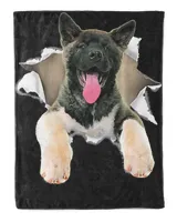 Akita Torn Dog Inside Hole Dog Mid Torn, Funny dog T-Shirt