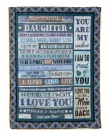 To My Daughter Never Feel That You Are Alone Blanket