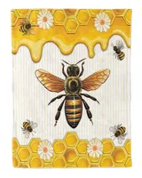 Bee with honey flower