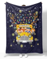 School Bus With String Lighting Christmas