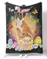 Funny Easter Bunny Boxer Dog Bunny Ear Egg Basket T-Shirt