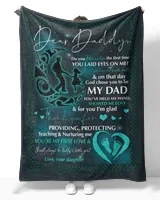 Father's Day Gifts, To My Dad Papa Pop Daddy From Your Daughter Quilt Fleece Blanket