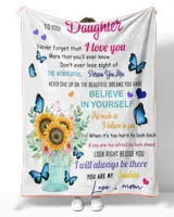 Mom To Sunflower Daughter-Never Forget That You Are My Sunshine blanket