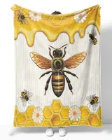 Bee with honey flower