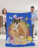 Funny Easter Bunny Boxer Dog Bunny Ear Egg Basket T-Shirt