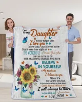 To my Daughter I love you gift for christmas Blanket