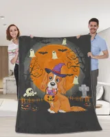 Cavalier King Charles Spaniel Dog Witch Halloween shirt