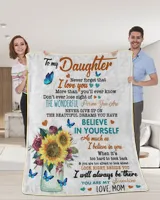 To my Daughter I love you gift for christmas Blanket