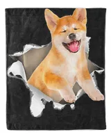 Akita Torn Dog Inside Hole Dog Mid Torn, Funny dog T-Shirt 1
