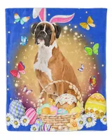 Funny Easter Bunny Boxer Dog Bunny Ear Egg Basket T-Shirt