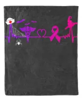 Pink Heartbeat Halloween Breast Cancer Awareness Nurse
