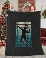 Vintage Play Badminton Silhouette Sport Player Shuttlecock T-Shirt
