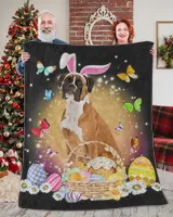 Funny Easter Bunny Boxer Dog Bunny Ear Egg Basket T-Shirt