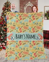 Personalized Kids Dinosaur Blanket, Custom Blanket, Kids Blanket with Name, Fleece Blanket Custom, Sherpa Blanket, Dinosaur Blanket Boys