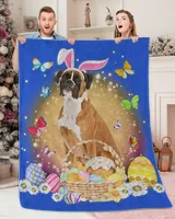 Funny Easter Bunny Boxer Dog Bunny Ear Egg Basket T-Shirt