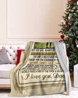 Father's Day Gifts, To My Dad Papa Pop Daddy Quilt Fleece Blanket