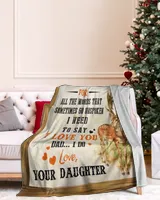 Father's Day Gifts, To My Hunting Dad Papa Pop Daddy Quilt Fleece Blanket