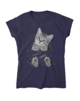 Cute Cat Peeking Out Hanging Funny Gift for Kitty Lovers HOC110423A4
