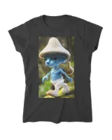 Blue Smurf Cat Meme T-Shirt Smurf Sighting Funny Mushroom Cat Merch