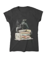 Raven Stack Of Books Book Reading Gothic Reader