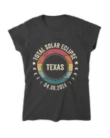 Retro Total Solar Eclipse April 8 2024 State Texas 4.08.24 T-Shirt