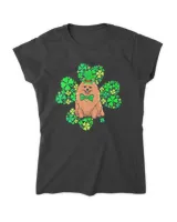 Pomeranian Lucky 4 Leaf Clover St Patricks Day Gift Shirt