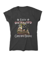 Easily Distracted by Cats and Books QTCAT131222A6
