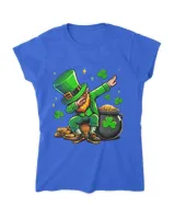 St Patricks Day Dabbing Leprechaun Shirts For Boys