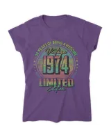 Vintage 1974 Limited Edition Shirt 50 year old 50th Birthday T-Shirt