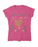 Xmas Pajama Lighting Santa Hat Chicken Funny Ugly Christmas