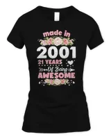 Womens 21 Years Old Gifts 21st Birthday Born in 2001 Women Girls