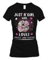 Book Reader Just A Girl Who Loves Books And Sloths funny Silhouette Flower Gifts539 Reading Library