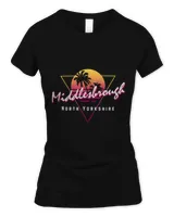 Yorkshire Terrier Middlesbrough North Yorkshire 80s Retro graphic Funny Sunset Yorkie