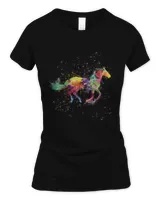 Rainbow horse splatter effect