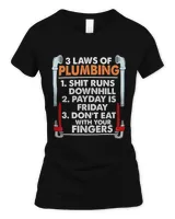 3 Laws Of Plumbing Shirt I Funny Plumber Pipefitter