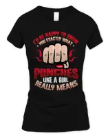 Womens Show You What Punches Like A Girl Means Karate Girl