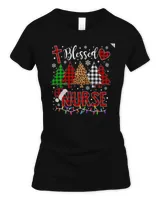 Red Buffalo Plaid Nurse Christmas Shirt