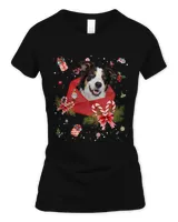 Border Collie Dog In Christmas Card Ornament Pajama Xmas429